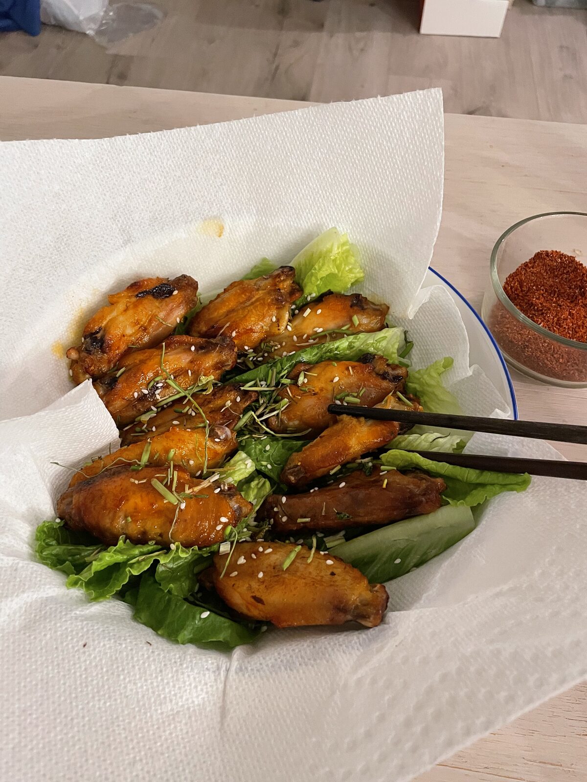 Honey-soy roasted wings