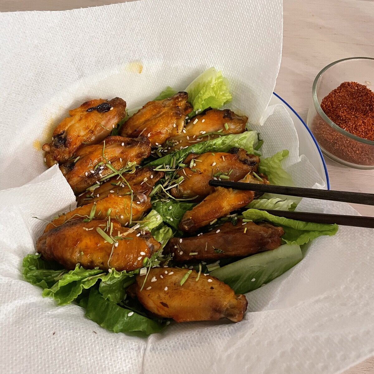 Honey-soy roasted wings