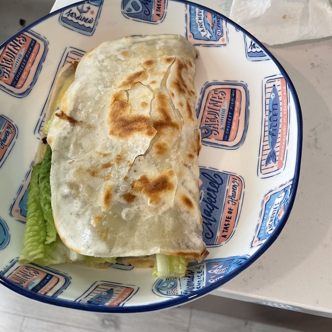 Layered scallion pancake