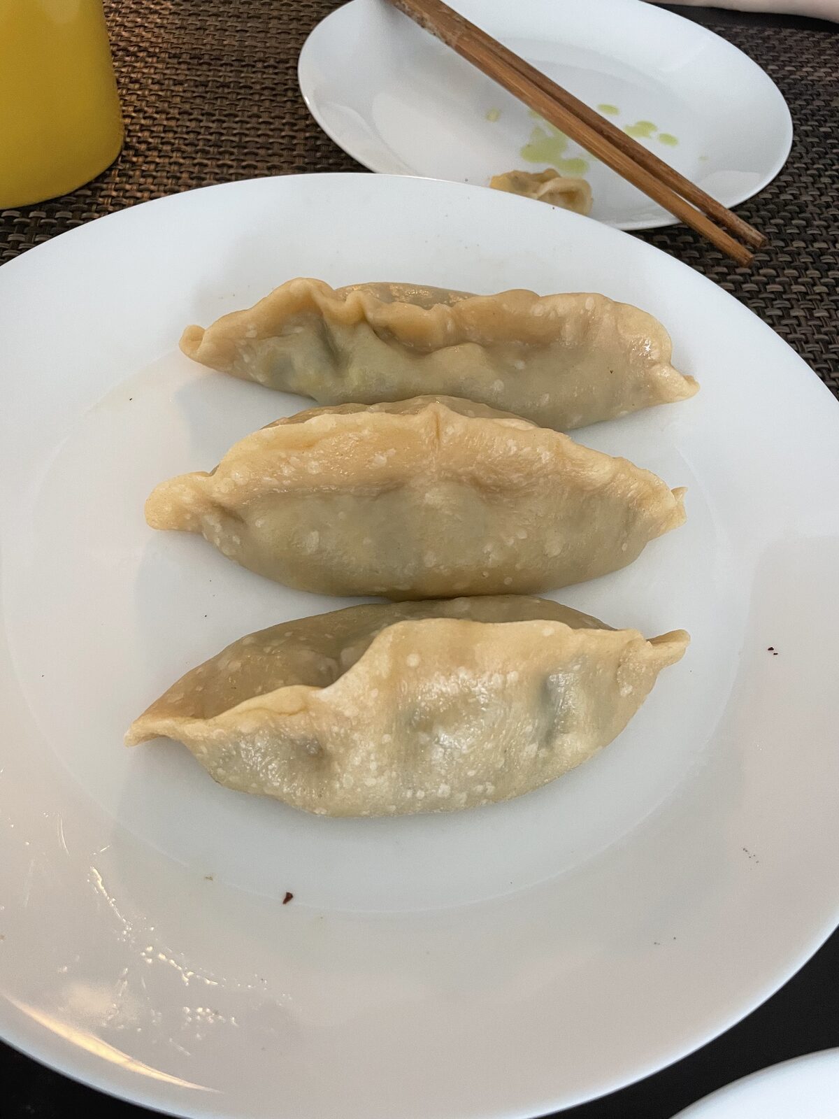 Boiled pork & chive dumplings